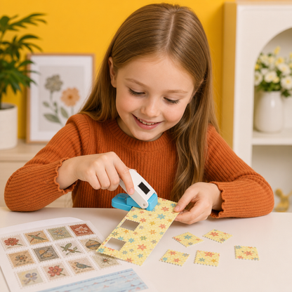 DIY Postage Stamp Paper Punch for Kids’ Arts & Crafts