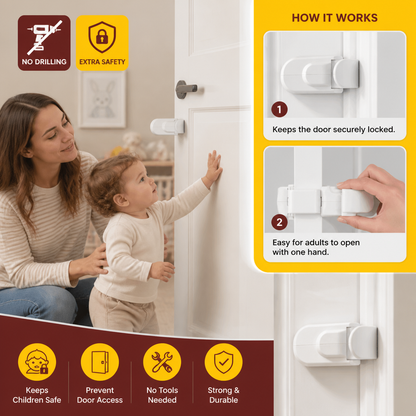 No-Drill Child Safety Door Lock
