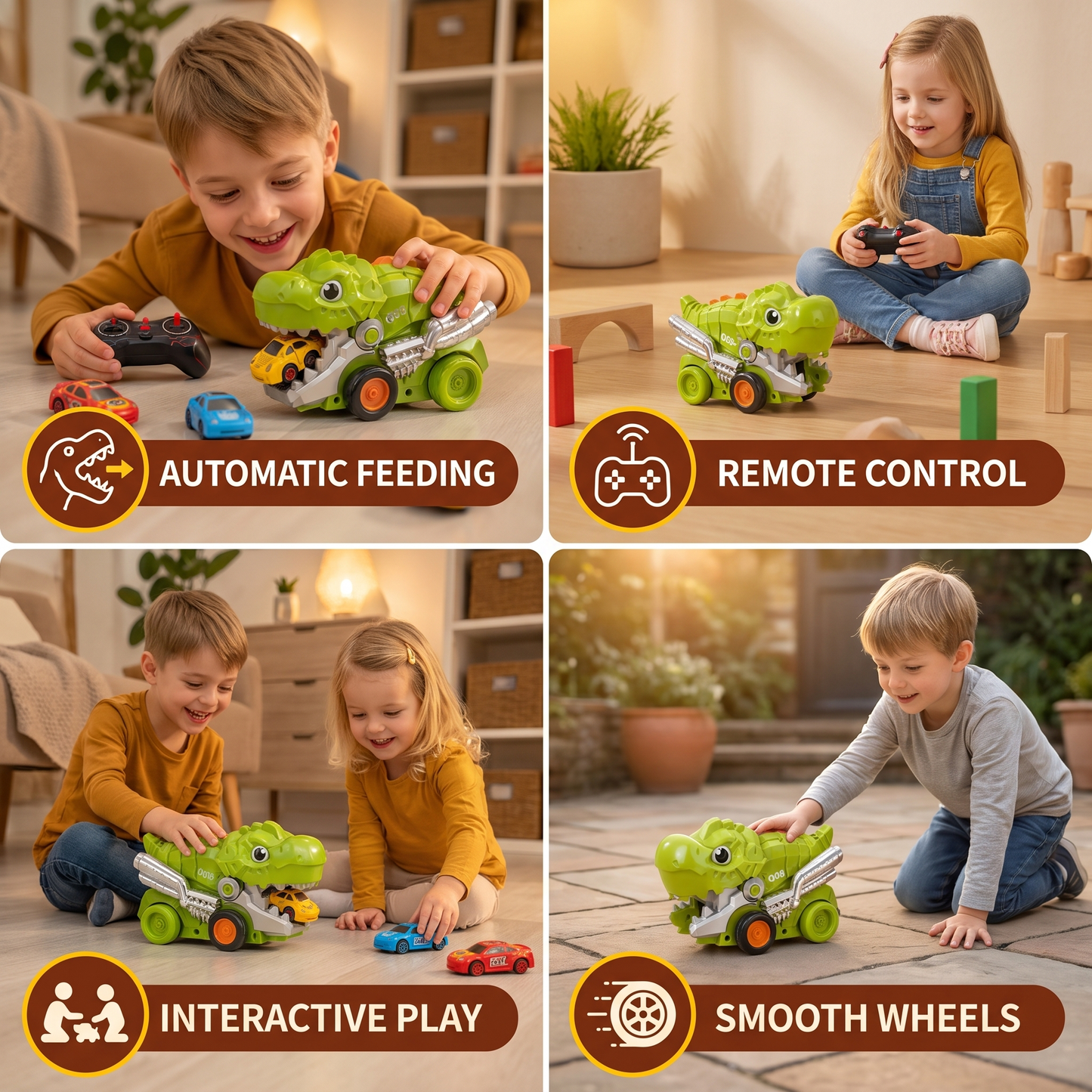 Remote Control Dino Car Chomper Truck