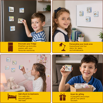 Clear Acrylic Magnetic Photo Frames with Adhesive Backing