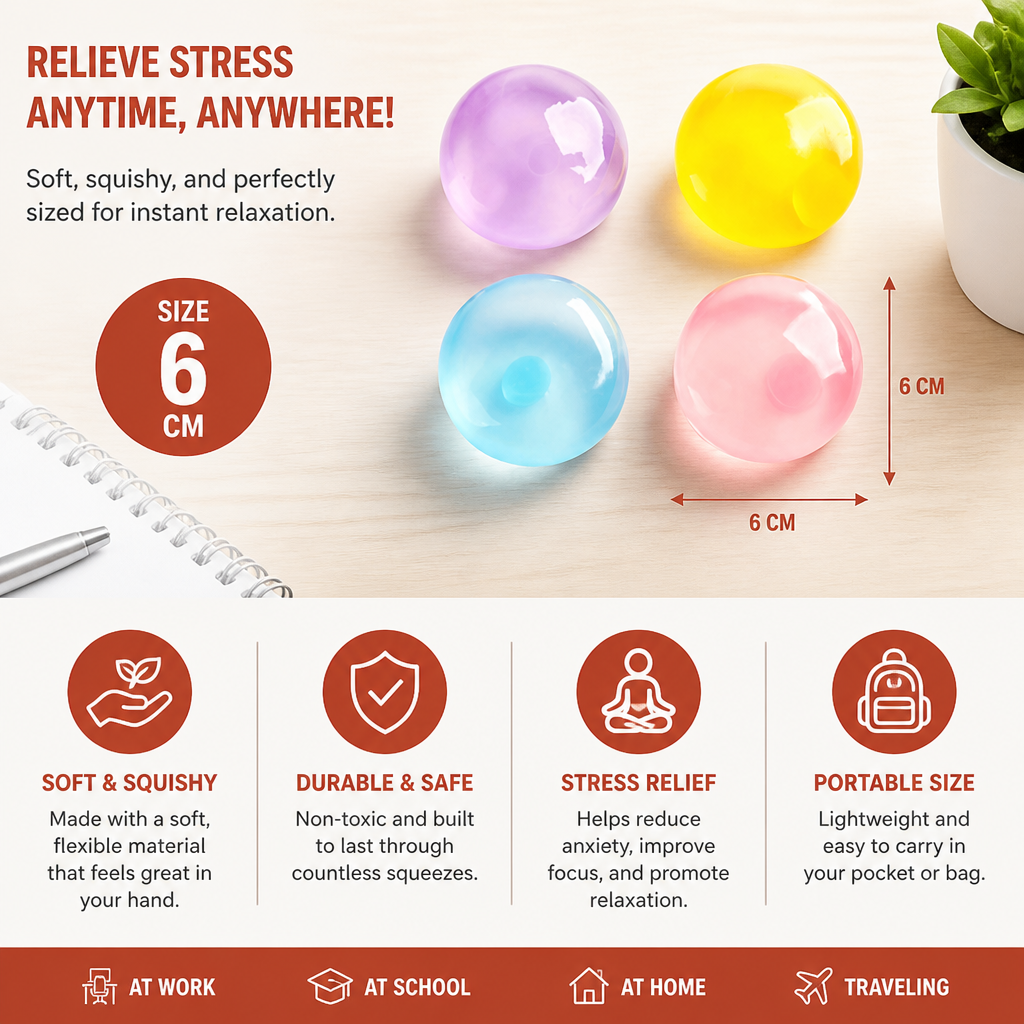 Coconut Oil Stress Relief Squishy Ball