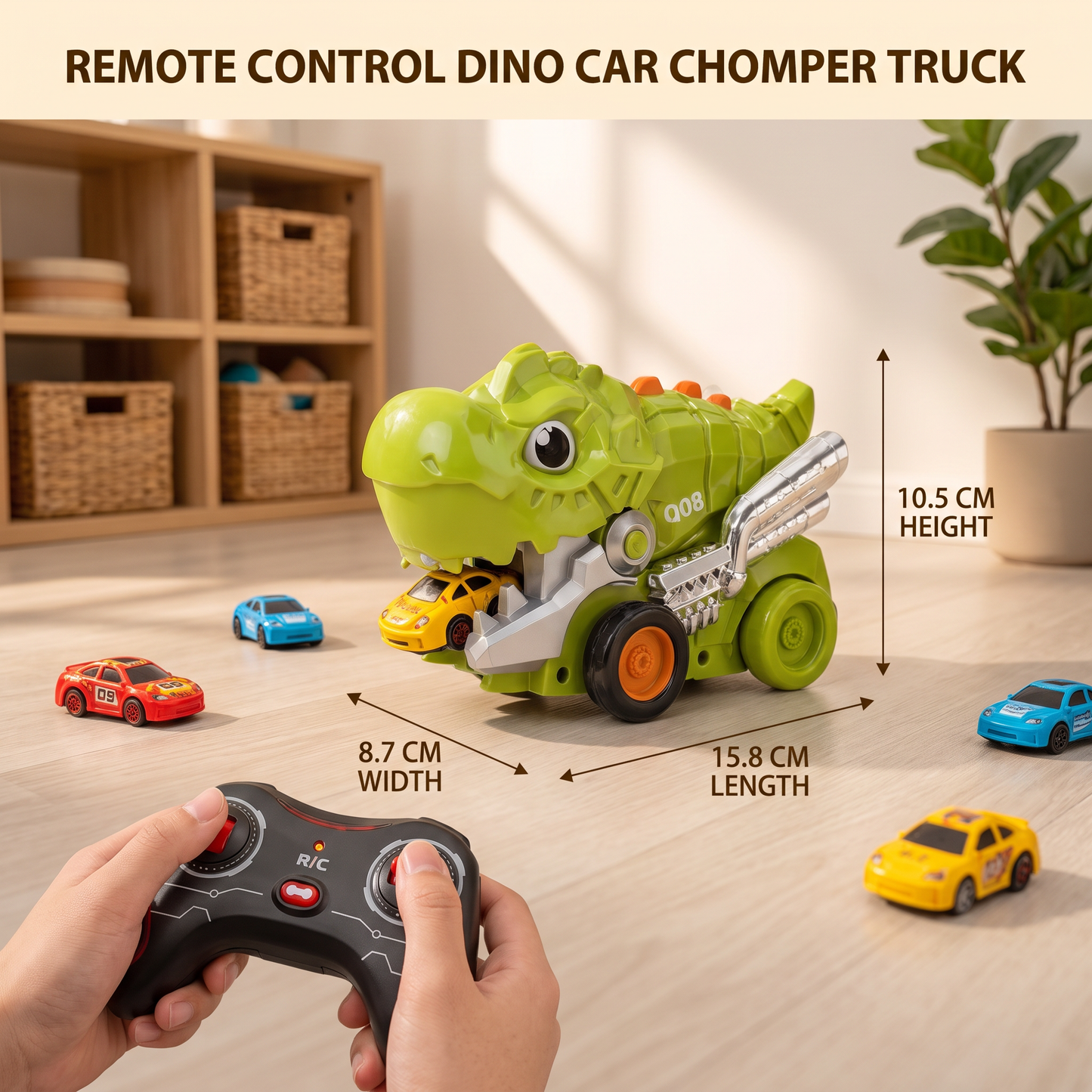 Remote Control Dino Car Chomper Truck