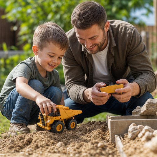 Remote-Controlled Dump Truck with Lights – Construction Vehicle Toy