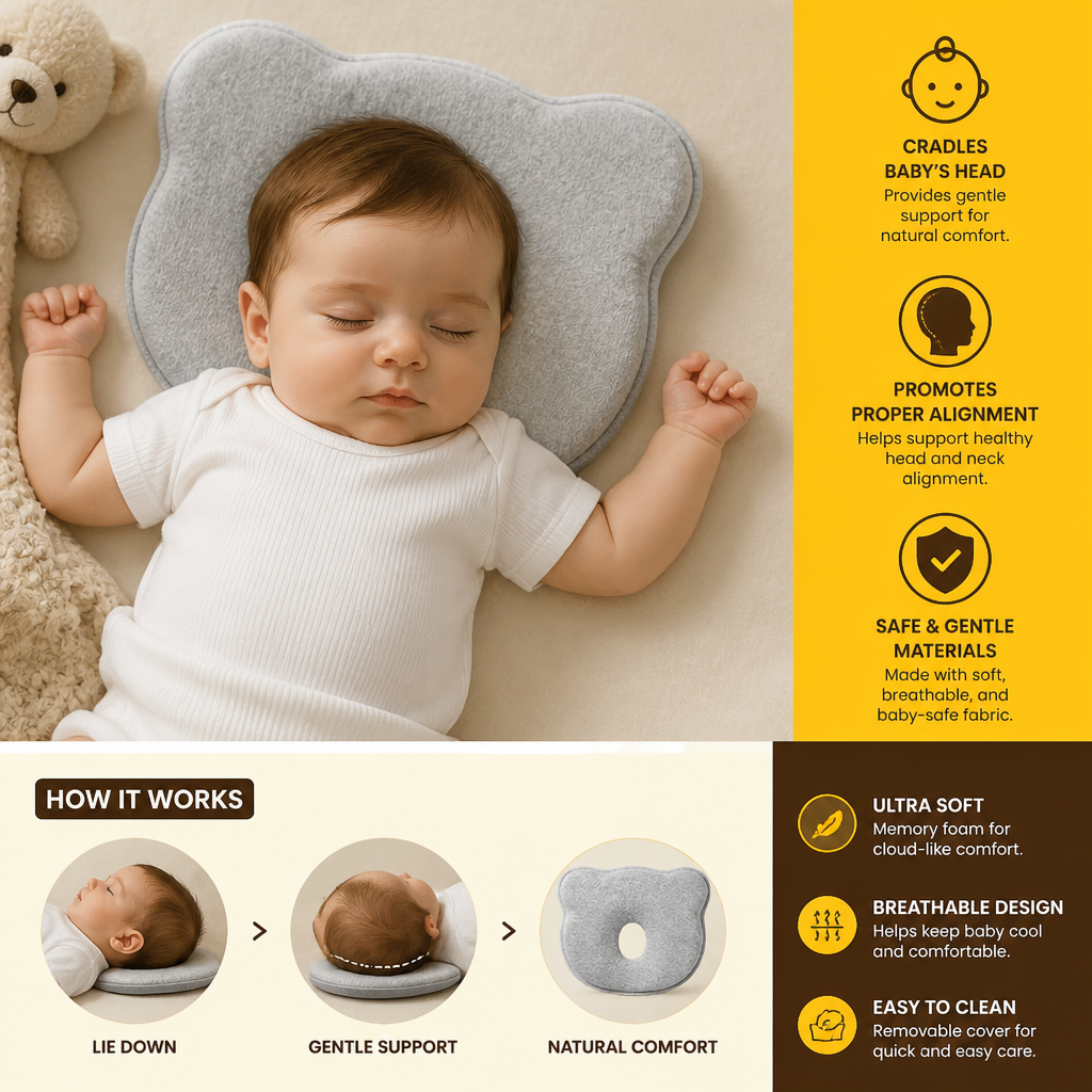 Memory Foam Baby Comfort Support Pillow