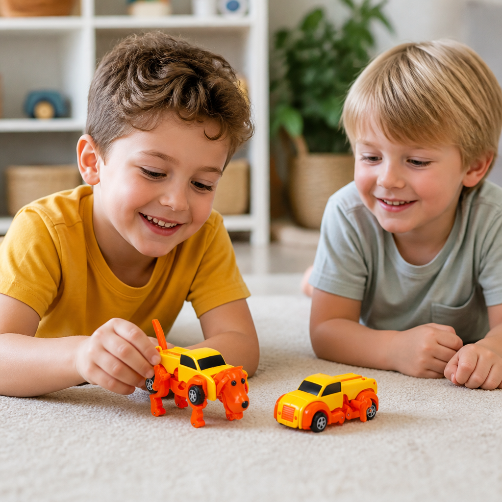 Wind-Up Transforming Animal Car Toy