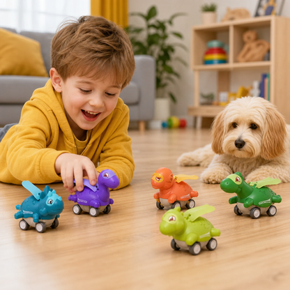 Press & Go Dinosaur Cars – Rolling Dinosaur Toys for Kids
