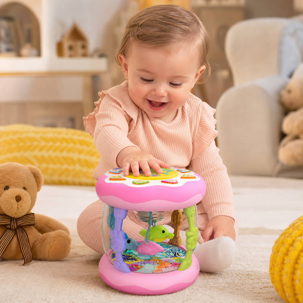 Interactive Musical Toy with Lights – Montessori Sensory & Soothing Lullaby Toy