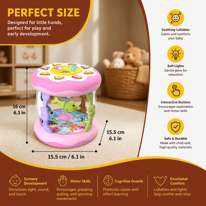Interactive Musical Toy with Lights – Montessori Sensory & Soothing Lullaby Toy