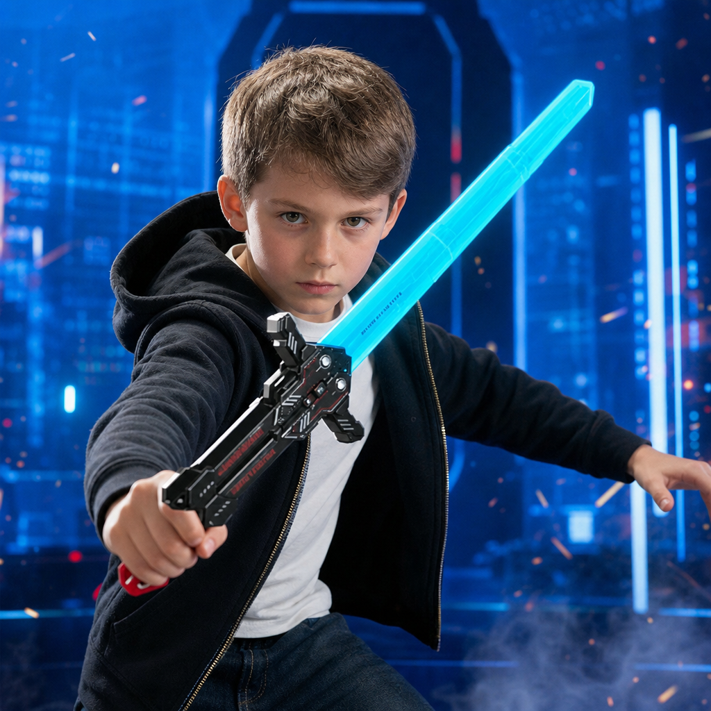 Glowing Telescopic Butterfly Sword Toy