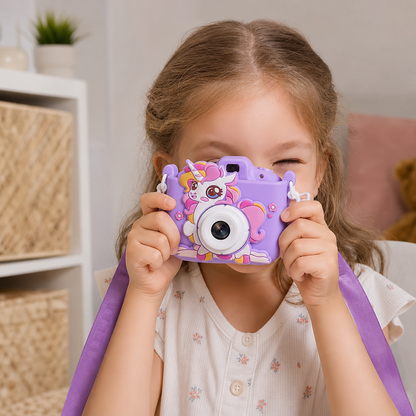 Rechargeable Kids’ Digital Camera with Selfie Mode, HD Video & Silicone Case