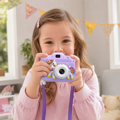 Rechargeable Kids’ Digital Camera with Selfie Mode, HD Video & Silicone Case