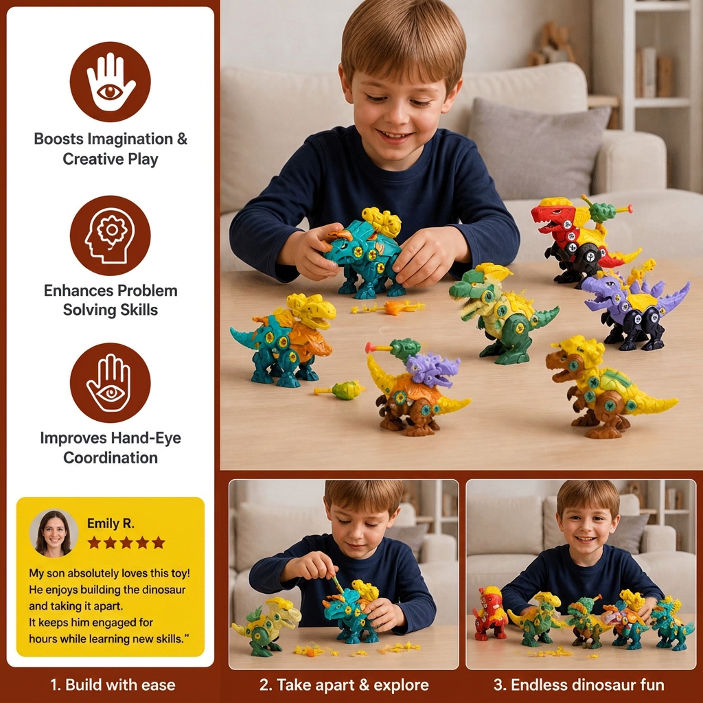 DIY Build & Transform Dinosaur Egg Toy