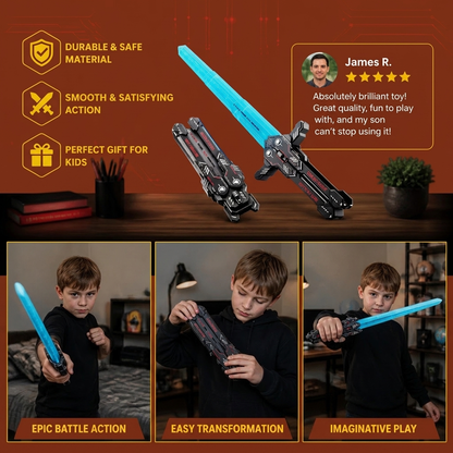 Glowing Telescopic Butterfly Sword Toy