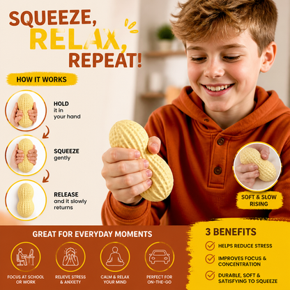 Jumbo Peanut Squishy Stress Toy