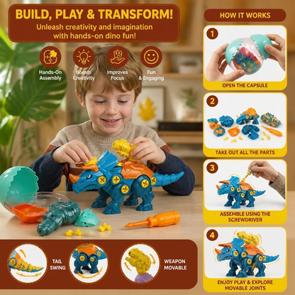 DIY Build & Transform Dinosaur Egg Toy