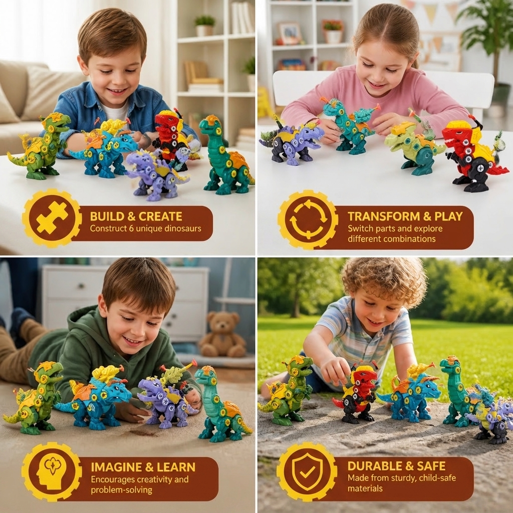 DIY Build & Transform Dinosaur Egg Toy