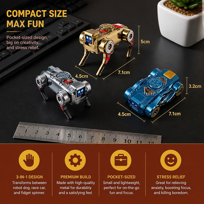 3-in-1 Mechanical Robot Dog Fidget Spinner Toy