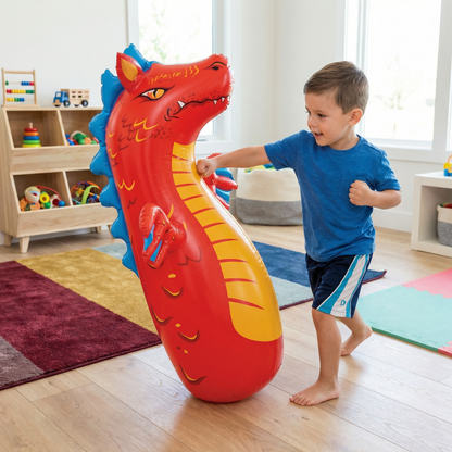 Kids Inflatable Punching Bag – Animal Design with Water-Filled Base