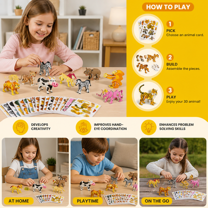 3D Cartoon Puzzle Set for Children