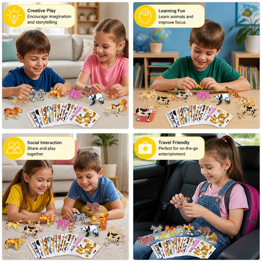 3D Cartoon Puzzle Set for Children