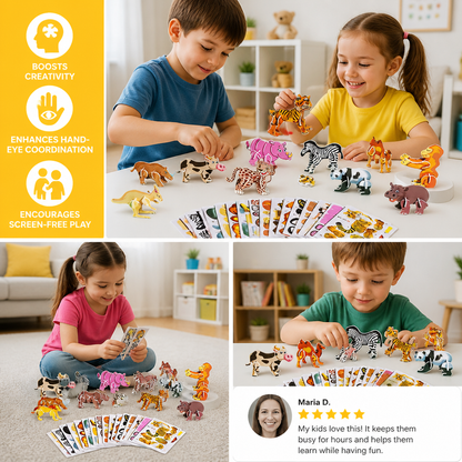 3D Cartoon Puzzle Set for Children