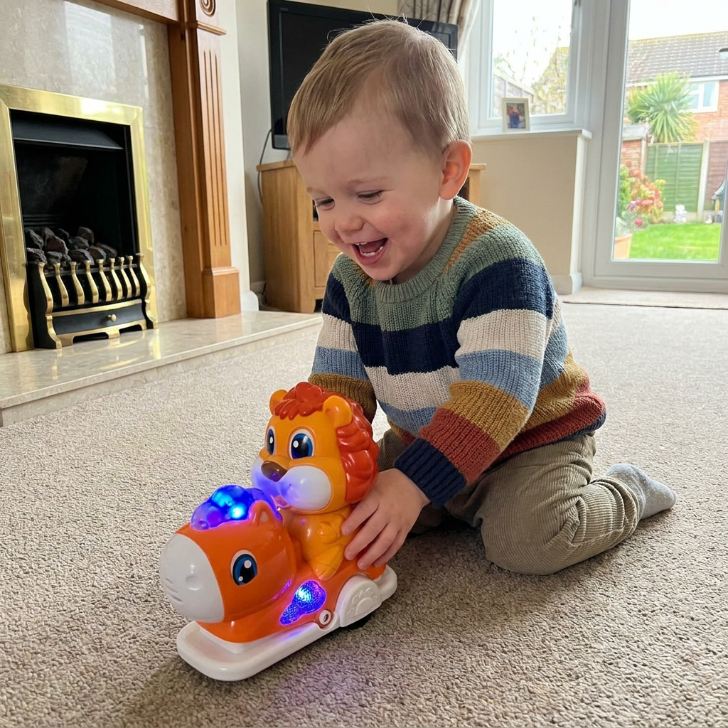 Interactive Animal Swing Toy with Music & Lights