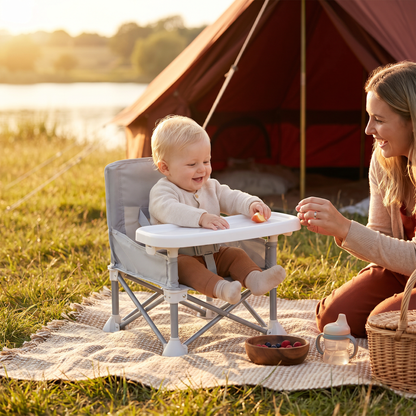 Foldable Baby Camping Chair with Tray for On the Go