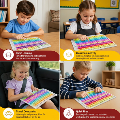 Rainbow Pop Math – Multiplication Fidget Learning Toy