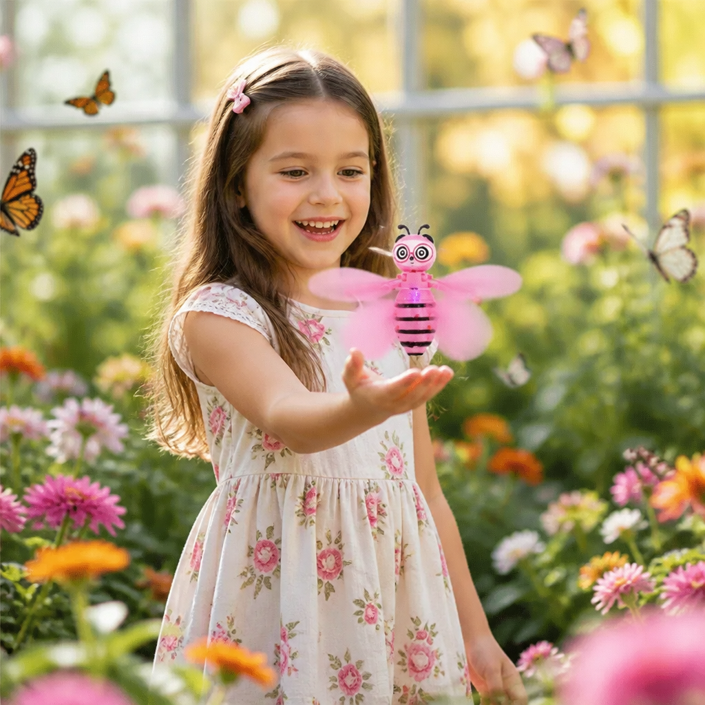 Hand-Controlled Flying Bee Toy with Motion Sensor and LED Lights