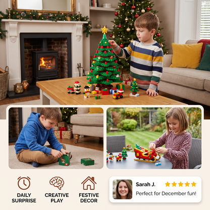 Christmas Tree Building Blocks Advent Calendar for Kids