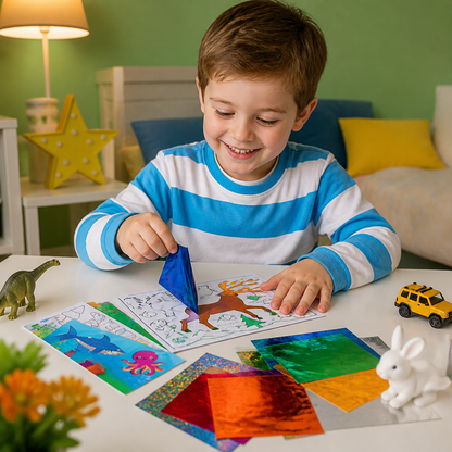 DIY Foil Art Kit – No-Mess Animal Crafts for Kids