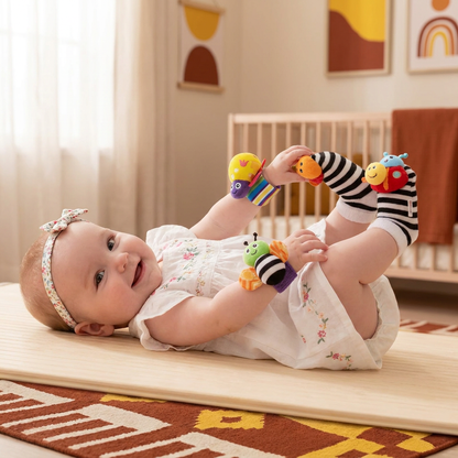 Sensory Baby Plush Socks and Wristband