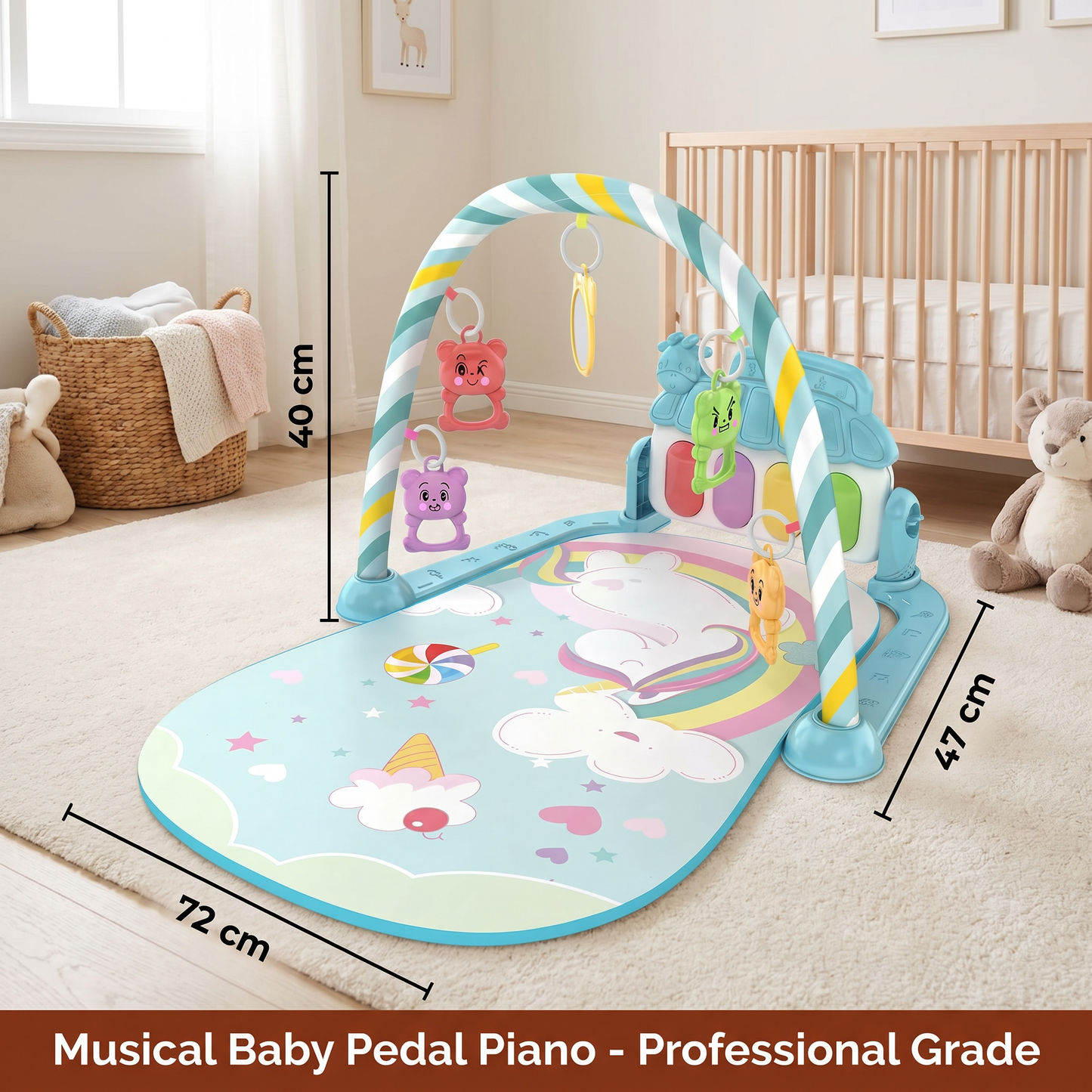 Musical Baby Pedal Piano for Limbs Coordination and Visual & Auditory Training