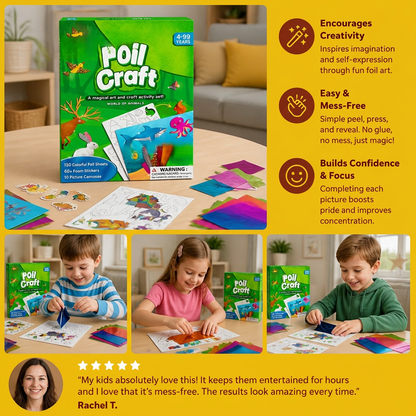 DIY Foil Art Kit – No-Mess Animal Crafts for Kids