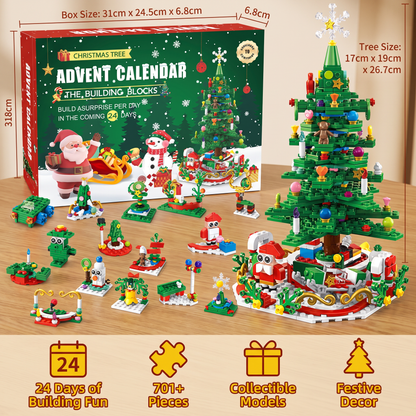 Christmas Tree Building Blocks Advent Calendar for Kids
