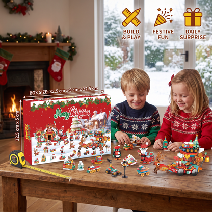 Christmas Village Building Blocks Advent Calendar for Kids
