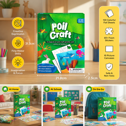 DIY Foil Art Kit – No-Mess Animal Crafts for Kids