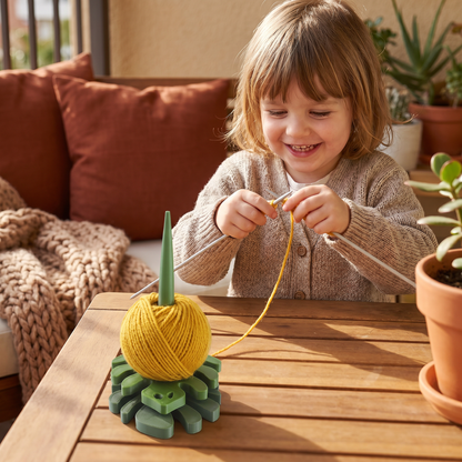 Flower Yarn Holder Stand for Knitting and Crocheting