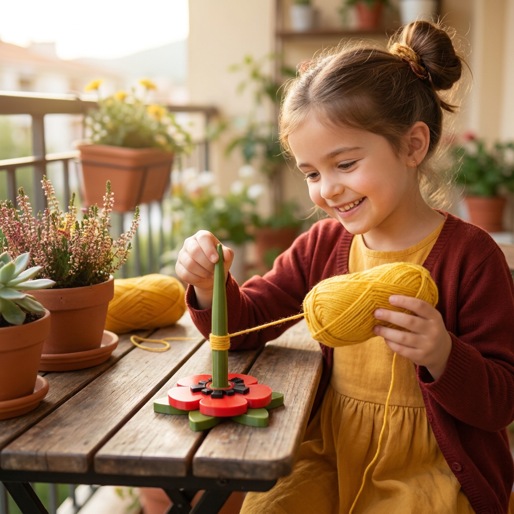 Flower Yarn Holder Stand for Knitting and Crocheting