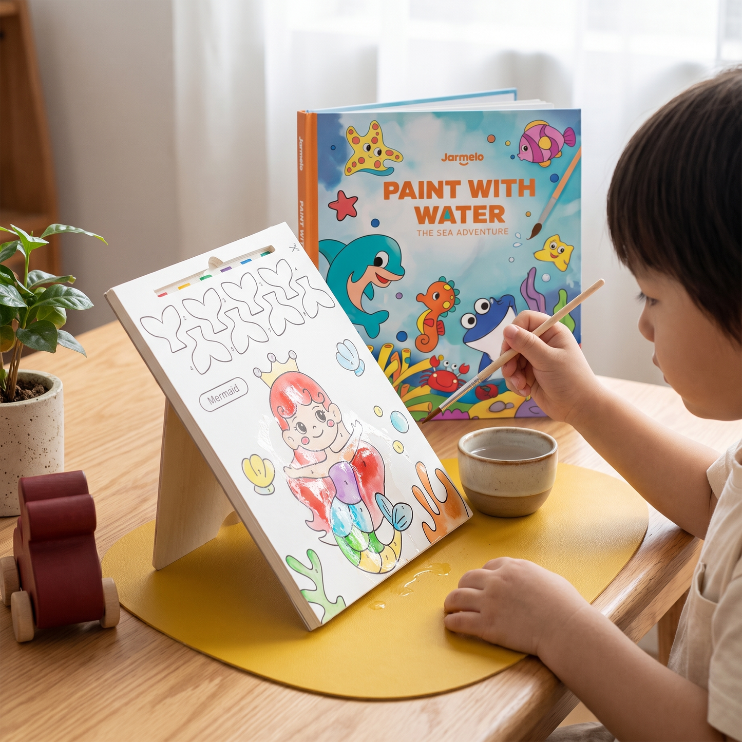 Watercolor Painting Book with Brush – Mess-Free Paint with Water Fun