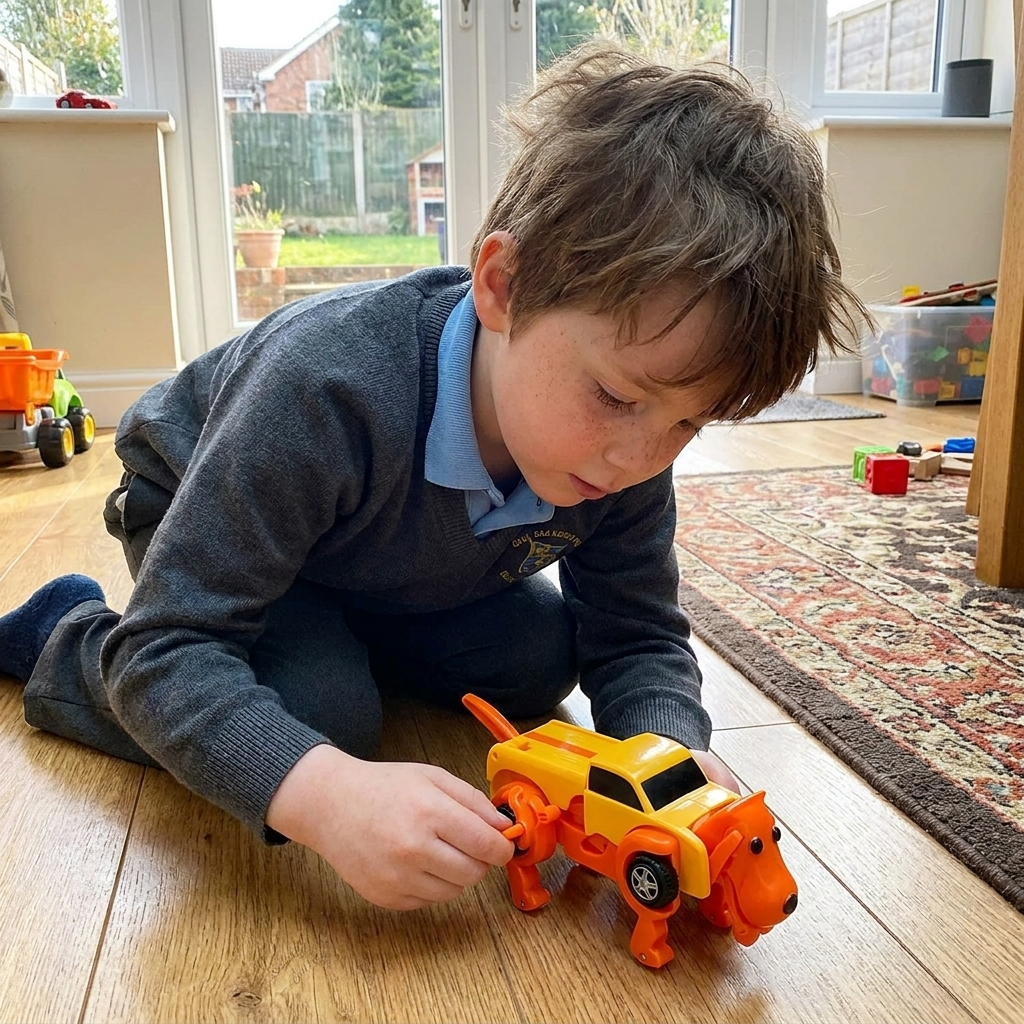 Wind-Up Transforming Animal Car Toy