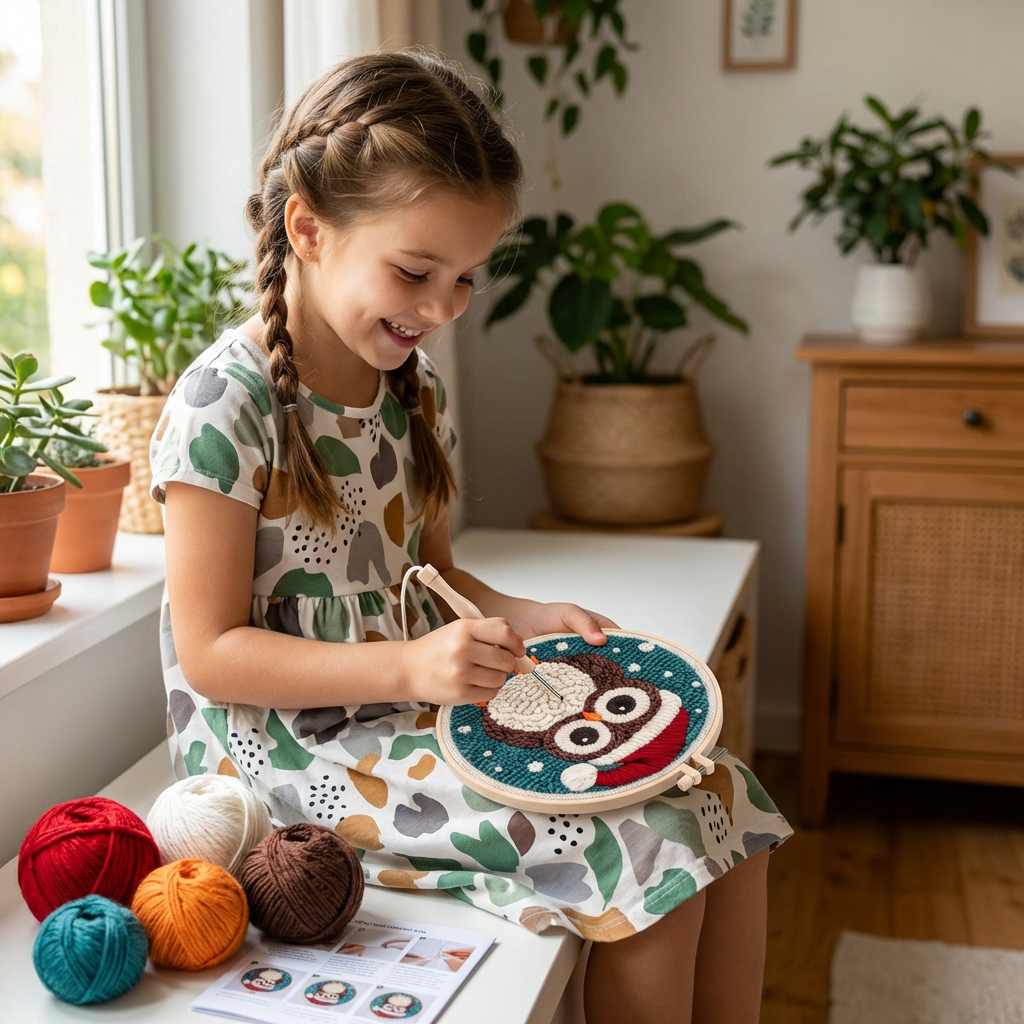 Punch Needle Embroidery Starter Kit – Beginner DIY Set with Beautiful Patterns