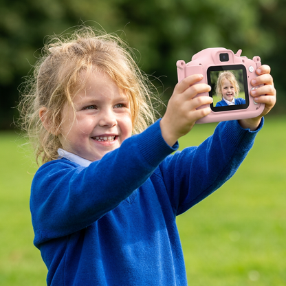 Rechargeable Kids’ Digital Camera with Selfie Mode, HD Video & Silicone Case