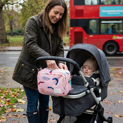 3in1 Stroller Organizer Bag – Waterproof Diaper Caddy with Insulated Pockets