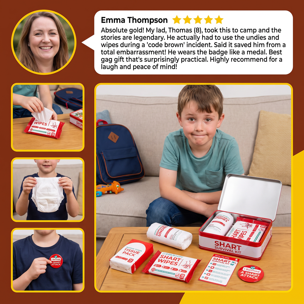 Funny Shart Survival Kit – Ultimate Poop Prank Gift Set