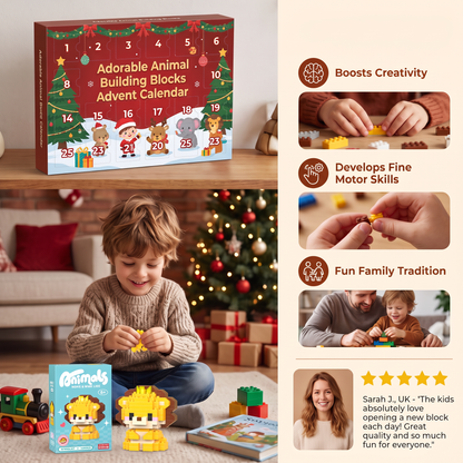 Adorable Animal Building Blocks Advent Calendar for Kids
