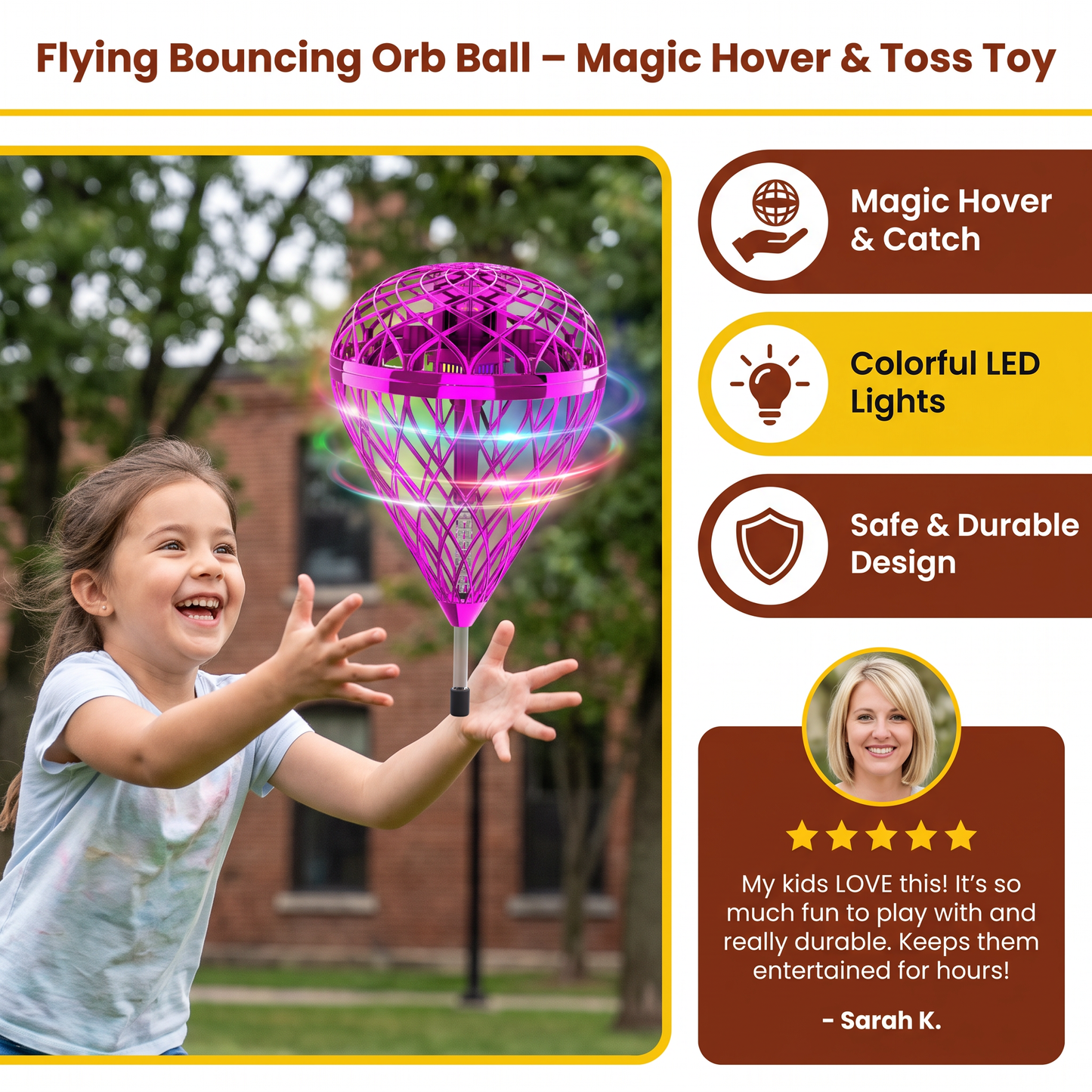 Flying Bouncing Orb Ball – Magic Hover & Toss Toy for Kids