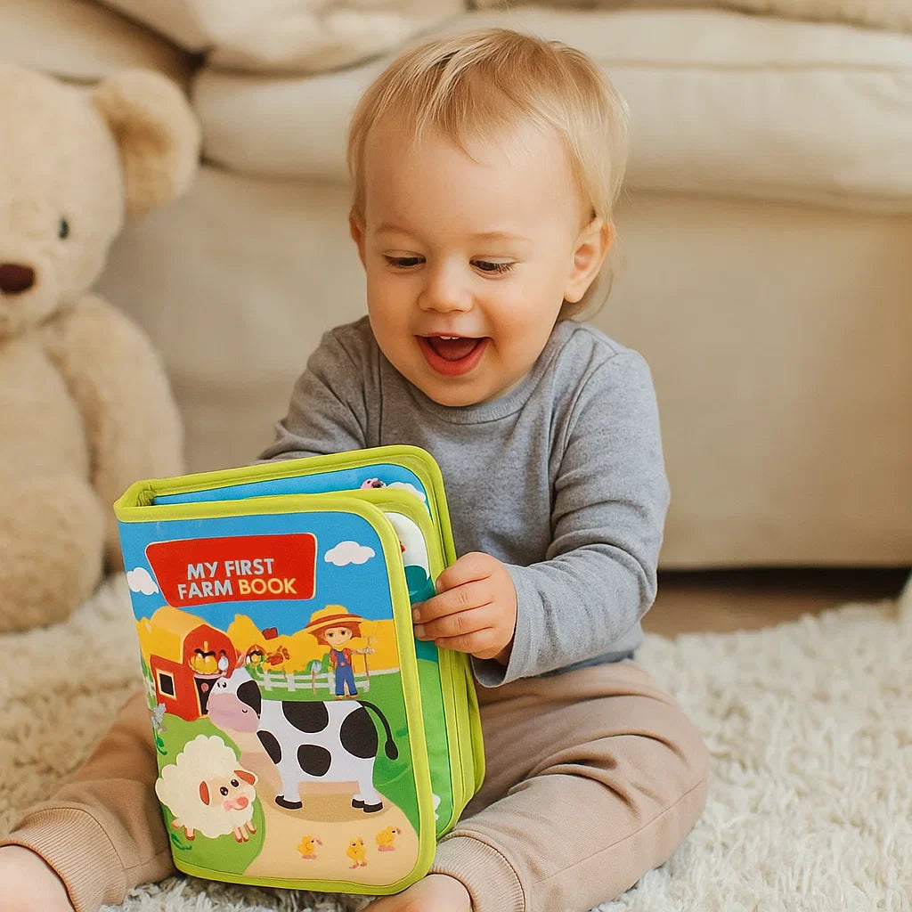 Educational Farm Story Book for Toddlers ⎜ Soft Felt Activity Book for Animal Learning and Fine Motor Skills