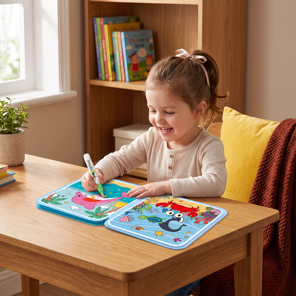Magic Water Drawing Book – Reusable Mess-Free Colouring Fun