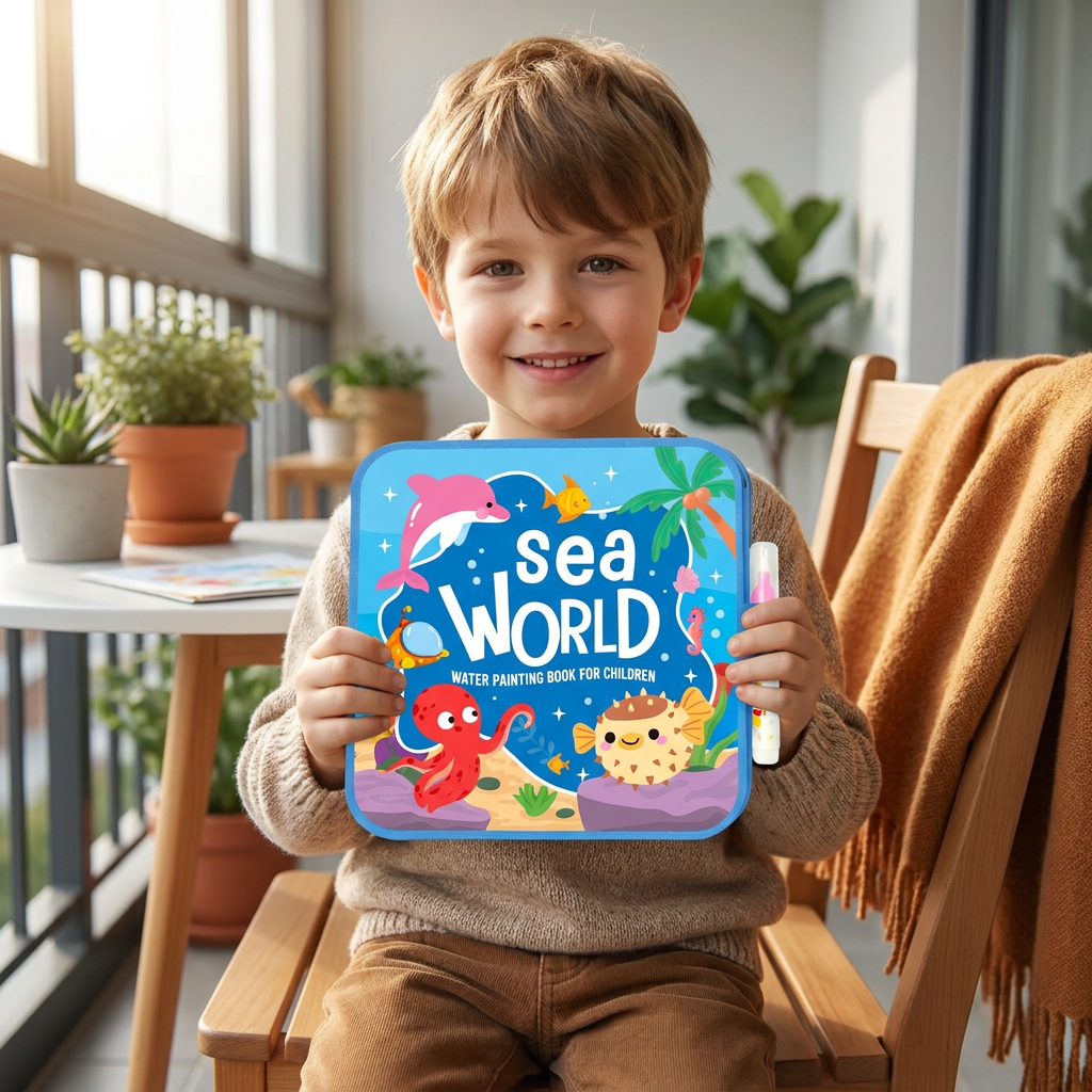 Magic Water Drawing Book – Reusable Mess-Free Colouring Fun
